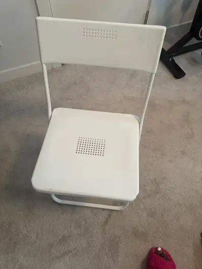 Used IKEA 06 white foldable chairs Pickup Nolan Hills NW