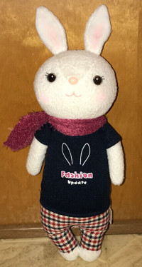 MeToo Plush Fashion Update Bunny Rabbit 13 Inches Stuffed Animal