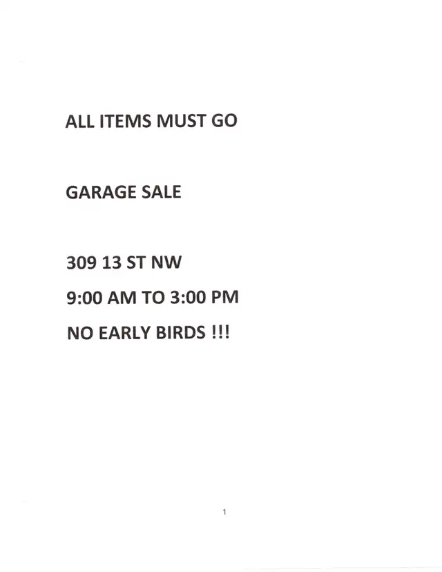EVERYTHING MUST GO Kensington/Hillhurst Garage Sale 309 13 St NW