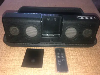Logitech mm50 portable iPod Speakers with case, View more