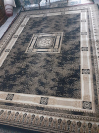 Beige and black beautiful carpet