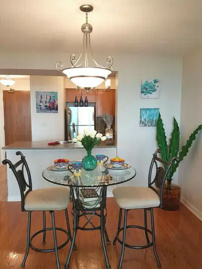 Elegant three piece dining set. $450.00, View more