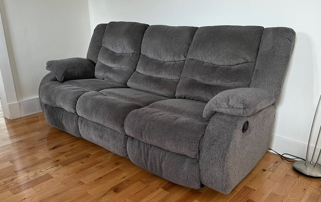 Tulen Reclining Sofa - Grey in Couches & Futons in Winnipeg - Image 2
