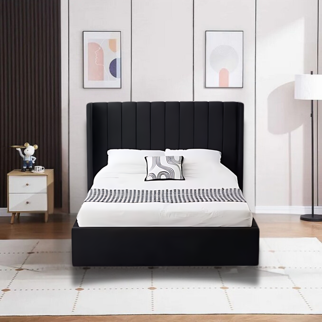 Queen Hydraulic Lift Storage Bed | Modern Upholstered Bed Frame in Beds & Mattresses in Peterborough - Image 4