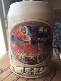 Mint - Vintage Jeff Gordon NASCAR Ceramic Beer Stein