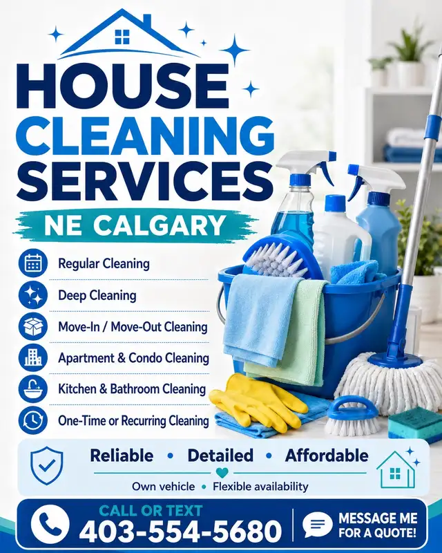 House Cleaning Services – NE Calgary