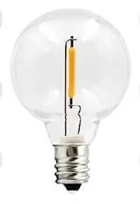 5 ampoules LED G40 (Culot E12) 0,6 W - Transparentes int./ext.
