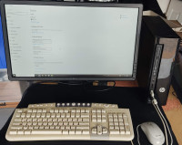 HP Desktop comp with 24"HD DELL monitor, keyboard and mouse! Win