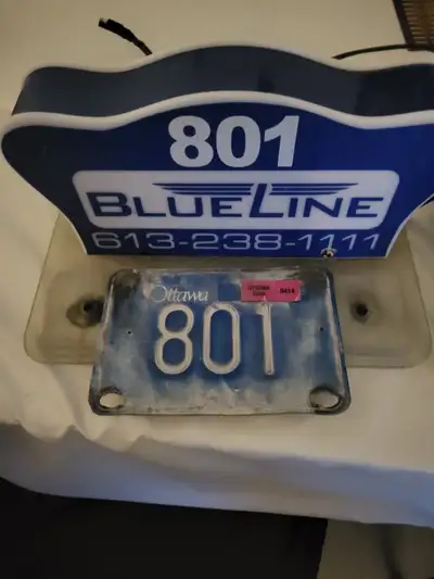 Blueline Taxi Plate for rent or sale, View more