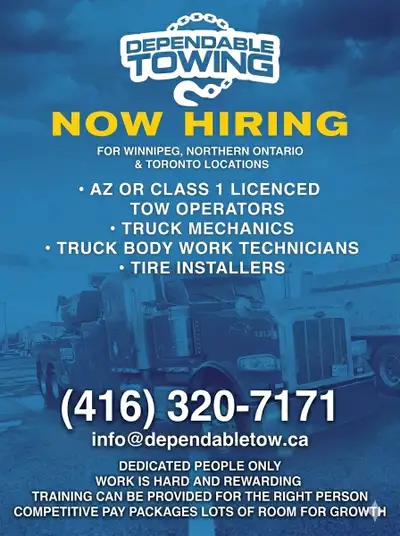 HEAVY TOW OPERATOR - ONTARIO MULTIPLE LOCATIONS LOCAL WORK, View more