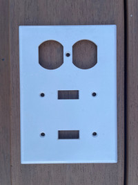 Electrical cover plug double switch plate