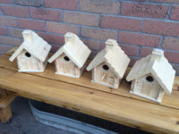 Rustic Log Cabin Birdhouses