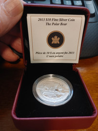 2013 CANADA 9999 SILVER $10 DOLLARS COIN - POLAR BEAR