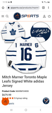 Mitch Marner autographed leafs jersey with COA