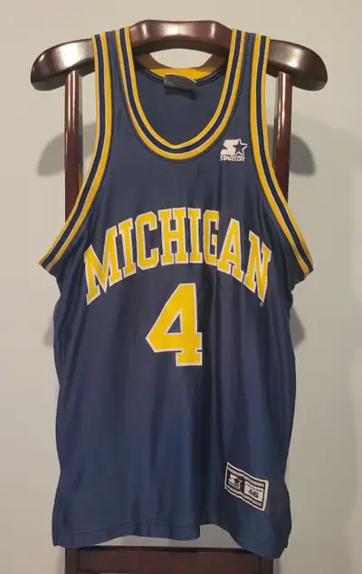 STARTER CHRIS WEBBER MICHIGAN WOLVERINES BASKETBALL JERSEY 46, View more