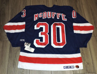 New York Rangers Peter McDuffe 1973-74 Signed CCM Jersey NEW XL