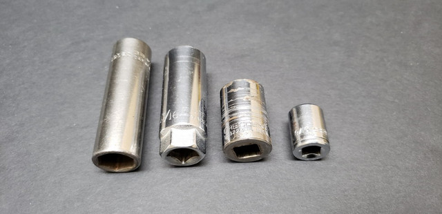 4 Steel Spark Plug / Nut Sockets 11/16, 13/16, ¾ & 9/16 – 4/$19 in Hand Tools in City of Toronto - Image 2