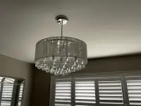 Glass teardrop chandelier 