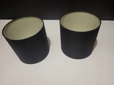 Pair of Small Navy Blue Lamp Shades, View more