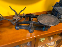 Antique crown cast iron scale
