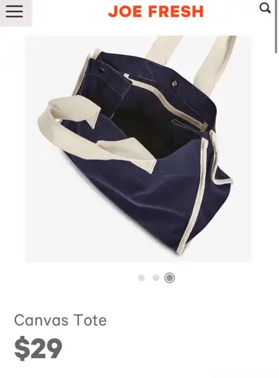Joe Fresh Canvas Tote, View more