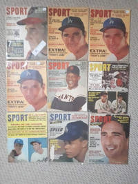 Sport Magazine lot x 9 #4 1965/66 Baseball Themes Berra Koufax