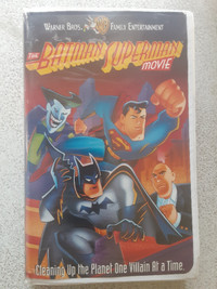 CASSETTE VHS VINTAGES THE BATMAN SUPERMAN MOVIE WARNER BROS 1998