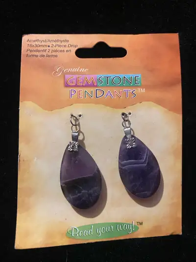 BN Genuine Gemstone pendants amethyst, View more