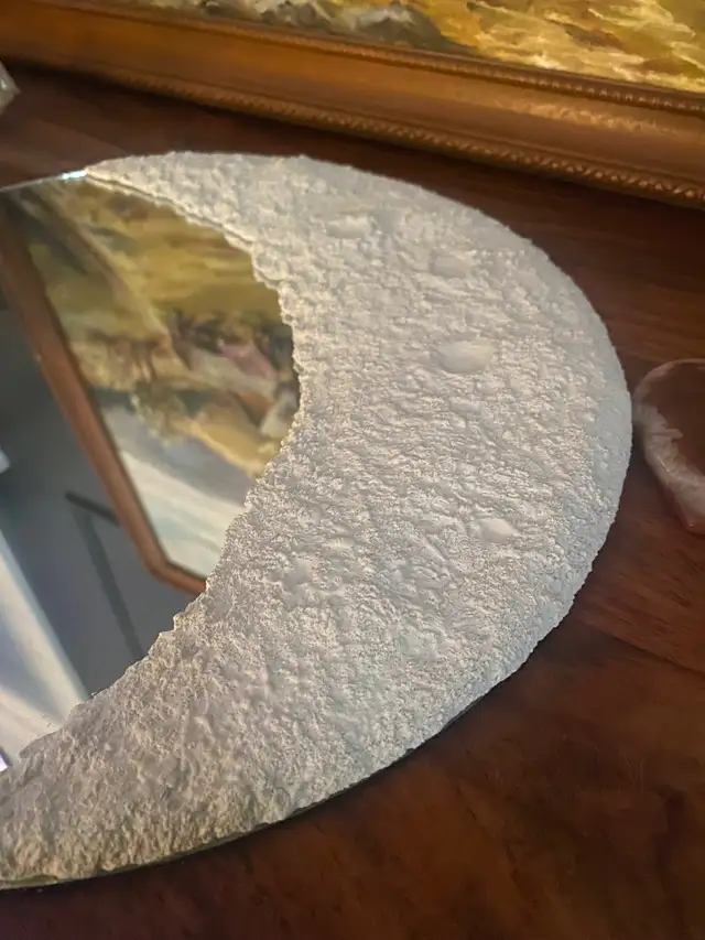 Celestial crescent Moon Mirror                Comes with stand in Home Décor & Accents in Edmonton - Image 8