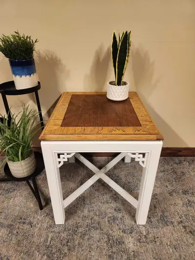 Vintage Drexel Chippendale side table, View more