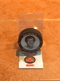 Bacardi 1972 Team Canada Team Of The Century Jean Ratelle Puck