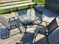 Metal Frame Patio Set with Table