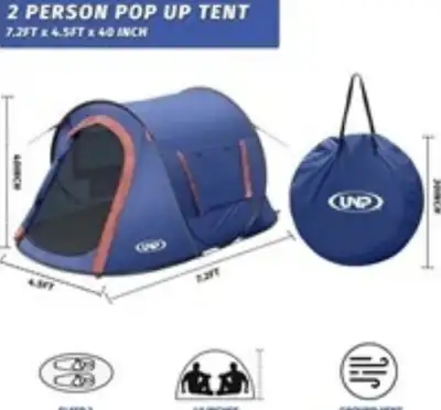 New Get ready for your next outdoor adventure with this new UNP pop-up tent! Designed for convenienc...