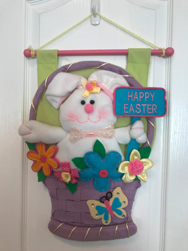 Happy Easter Hanging Wall Décor Cloth  (2) $7.50 each in Other in Edmonton