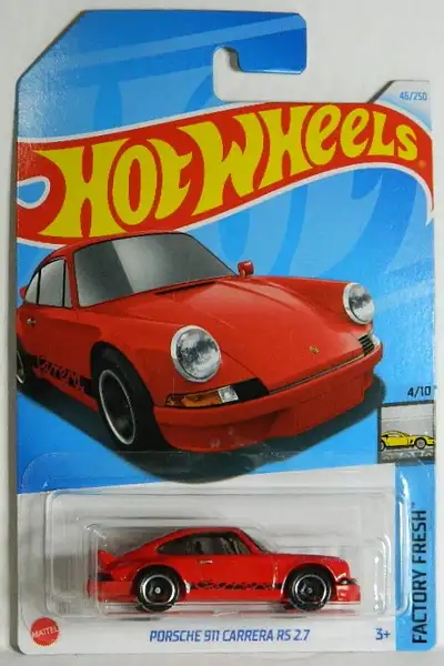 Hot Wheels Porsche 911 Carrera RS 2.7 diecast new in package, $5 each. Pickup in north Ajax, shippin...