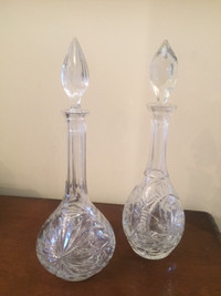 Beautiful Cut Crystal Decanters - Set of two