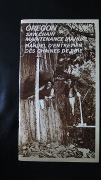 Manuel d'entretien des chaines de scie, Chain Saw service manual