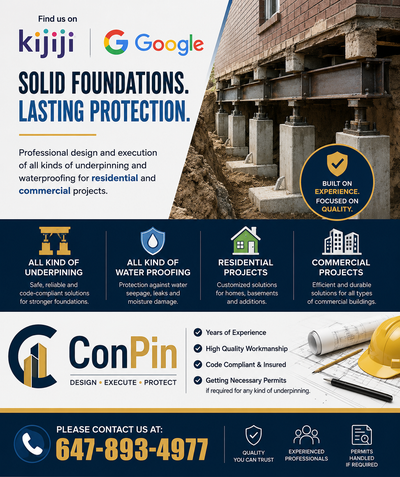 Underpinning & Waterproofing Services – GTA, View more