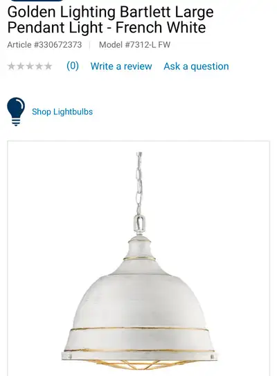 BEAUTIFUL NEW LARGE PENDANT LIGHT WITH GOLD ACCENTS , View more