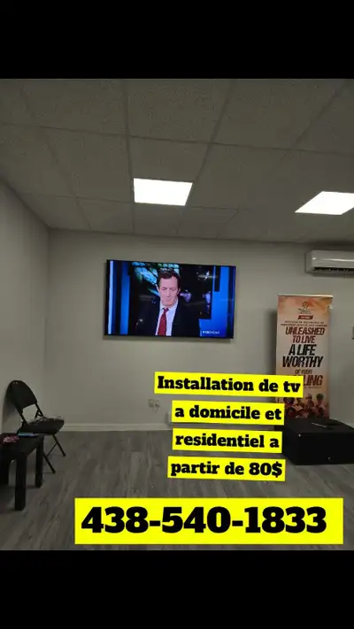 TV mounting installation de TV, View more