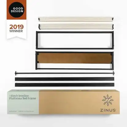 Zinus 14inch Ironline Platform Bed Frame, King in Beds & Mattresses in Markham / York Region - Image 4