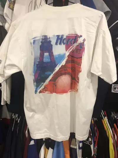 Vintage Hard Rock Cafe Paris, France Double Sided T-Shirt Size: Adult Large Condition: Used, Very Go...