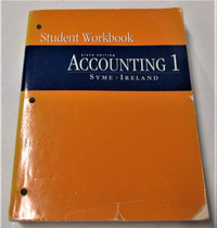 Student Workbook Accounting 1 by Syme & Ireland, 6E 2002, Good