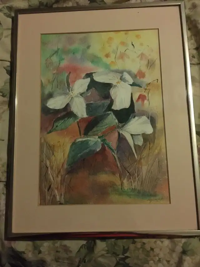 Watercolour bright floral arrangement  in Arts & Collectibles in Ottawa - Image 2