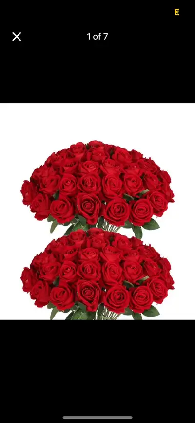 My price is $75 Jefuzh 50PCS Fake Red Roses Artificial Red Flowers 6️⃣4️⃣7️⃣-7️⃣1️⃣6️⃣-6️⃣6️⃣2️⃣2️⃣...