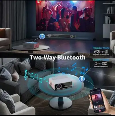 【Projector Screen Included】 4K Projector with WiFi 6 and ....., View more