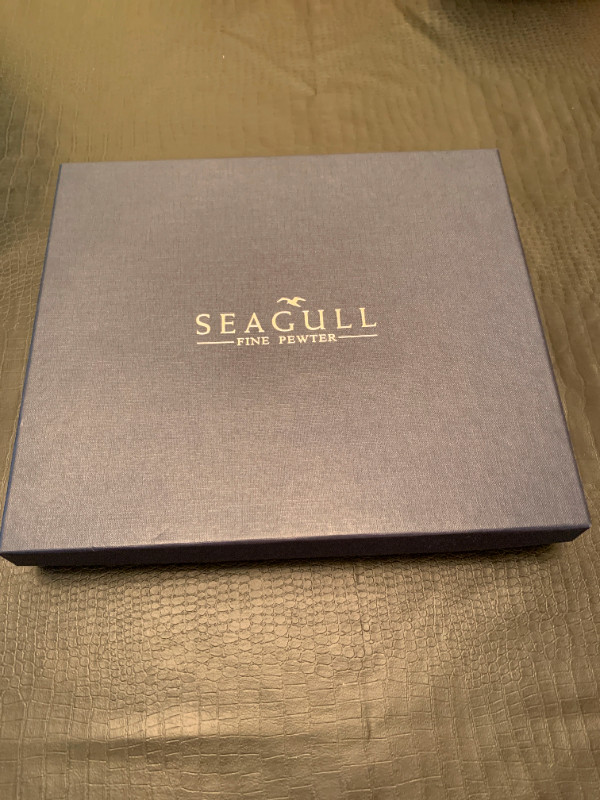 Vintage Seagull Pewter Green Marble Cutting Board with Knife dans Art et objets de collection  à Ville de Montréal - Image 4