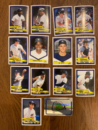 Lot of 14 1989 Panini New York Yankees baseball stickers
