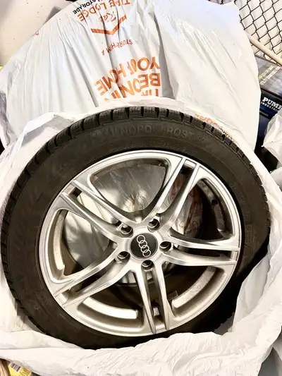 235-45-17 Gislaved Nord Frost Winter Tires on alloy replica Audi rims! They are nicer than stock rim...