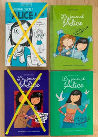 4 livres de la série le journal secret d’Alice (6$ ch)